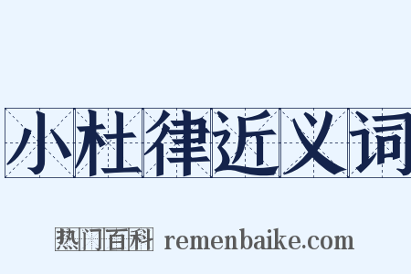 小杜律近义词是什么意思的图片